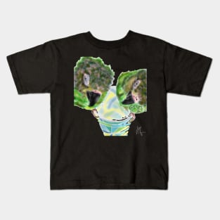 Two Naughty Parrots Sitting on a Cup Kids T-Shirt